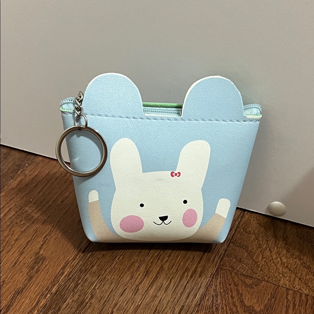 Cute Blue Bunny Coin Purse